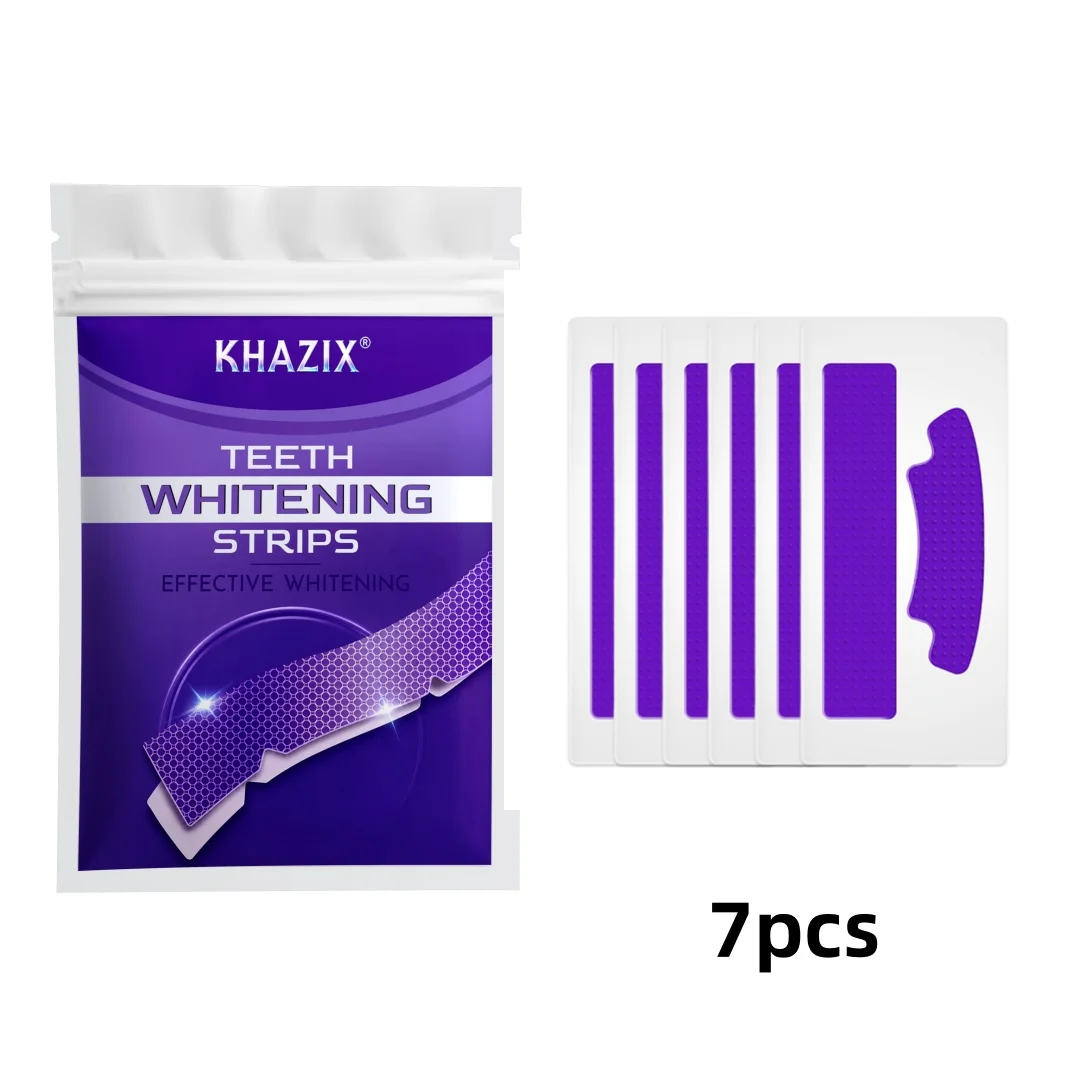 7-Piece Teeth Care Dental Patches for Gentle Cleaning, Removing Stains, Portable and Freshening Breath – Purple Tooth Patches