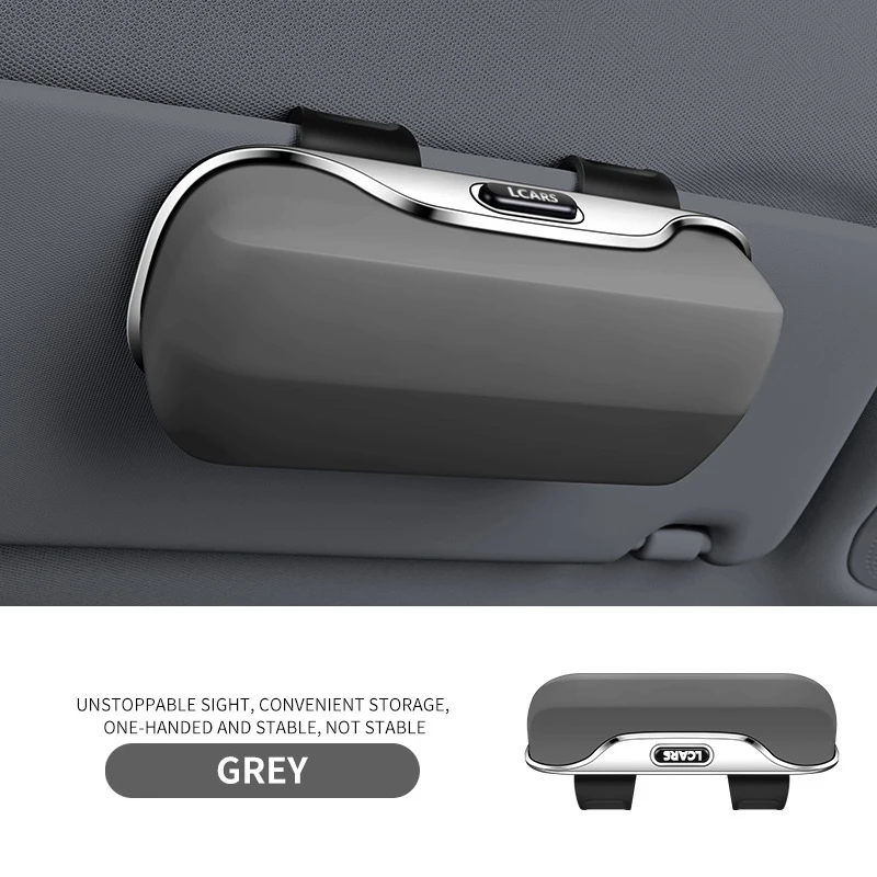 Universal Auto-Montiert Brillen Fall Sonnenbrille Halter Fahrer Co-Pilot Lagerung Box Brillen Rahmen Sonnenschirm Bord Zubehör – Detail 10