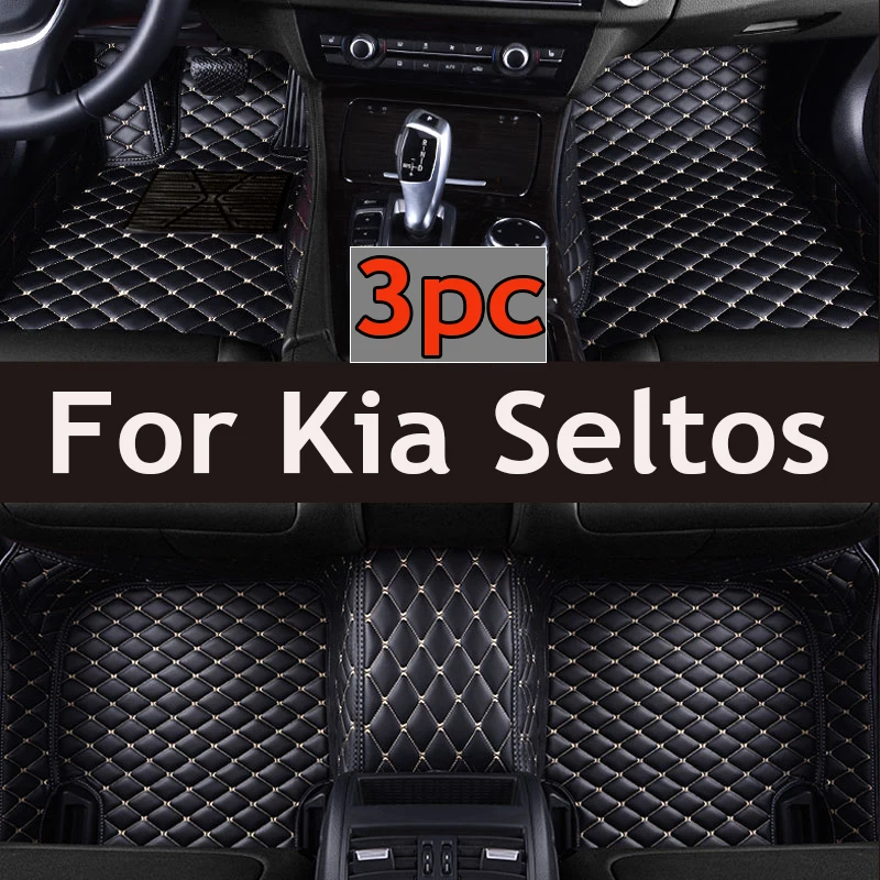 

Автомобильные коврики для Kia Seltos 2020 ~ 2022, роскошные кожаные коврики, водонепроницаемые коврики, противогрязные коврики, детали интерьера, автомобильные аксессуары