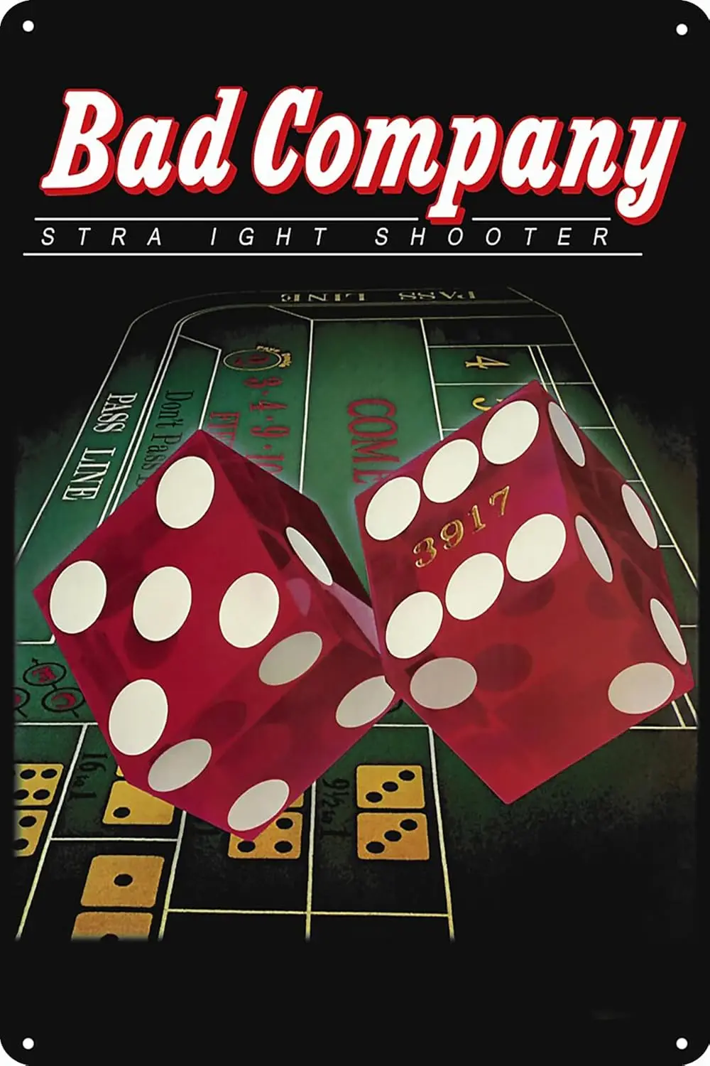 Bad Company Straight Shooter Album Classic Rock Band Music Retro Vintage Style Metal Tin Signs Room Stuff Wall Decor Sign