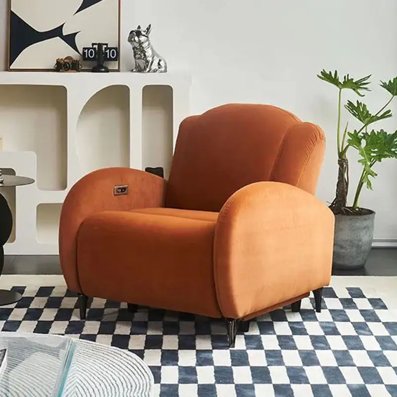 Modern Electric Recliner Sofa With Metal Frame And Upholstered Cushions For Living Room Comfort And Relaxation