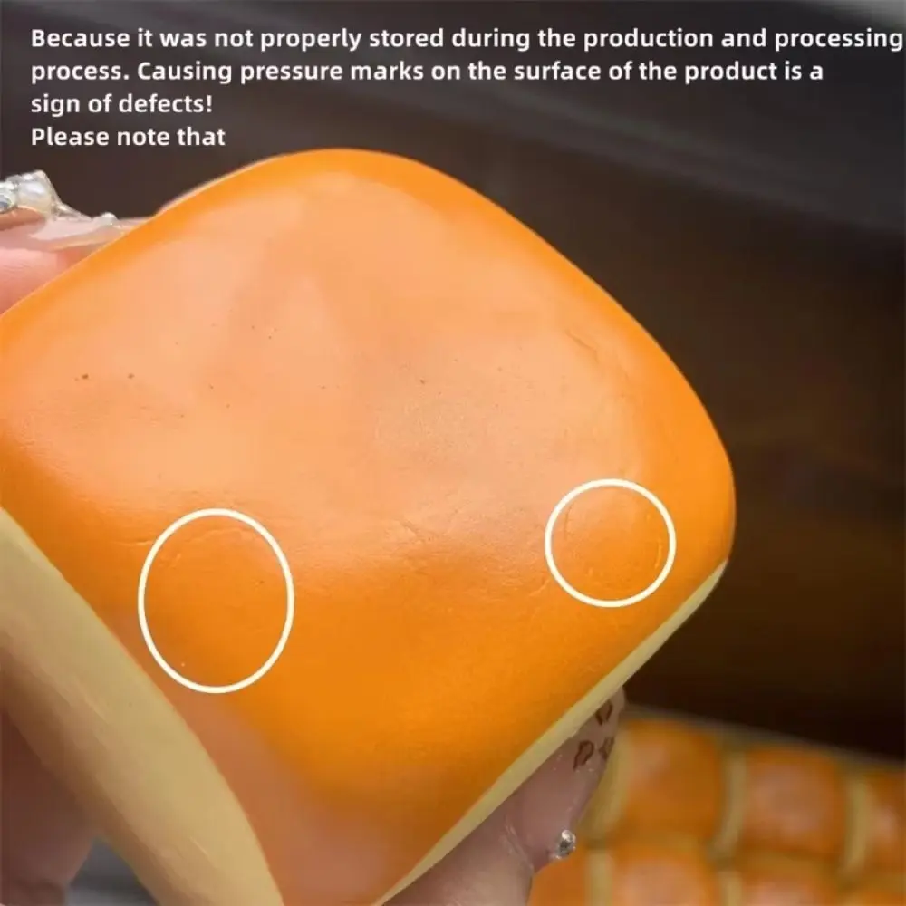Soft Touch Fake Bread Stress Ball Realistic Toast Squeezable Squishy Bread Slow Rising Cute Food Shape Toast Squeeze