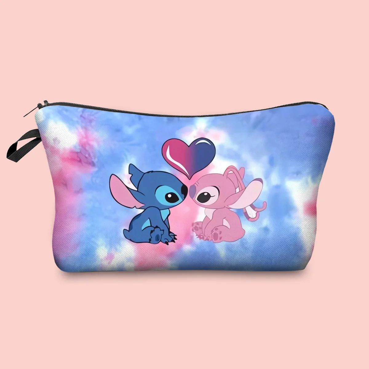 Bolsa de cosméticos de Disney, bolsa de maquillaje de puntada de figura de Anime, bolsa de almacenamiento Kawaii, bolsa de maquillaje de lavado de puntada, estuche portátil para lápices, regalo de Navidad