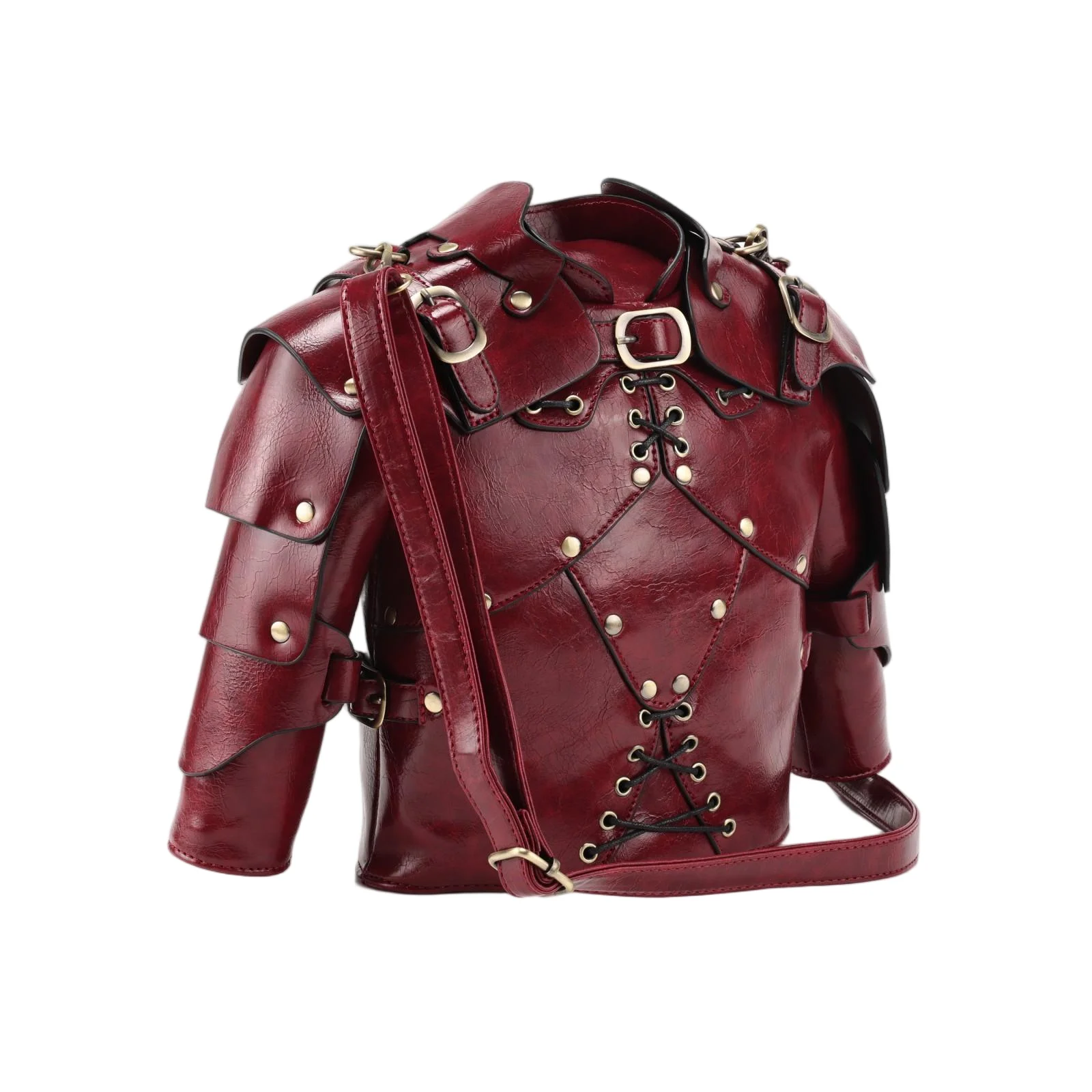 Medieval Armor Shaped Bag Punk Jacket Shaped Chain Bag Shoulder Armor Crossbody Bag Halloween Accessories