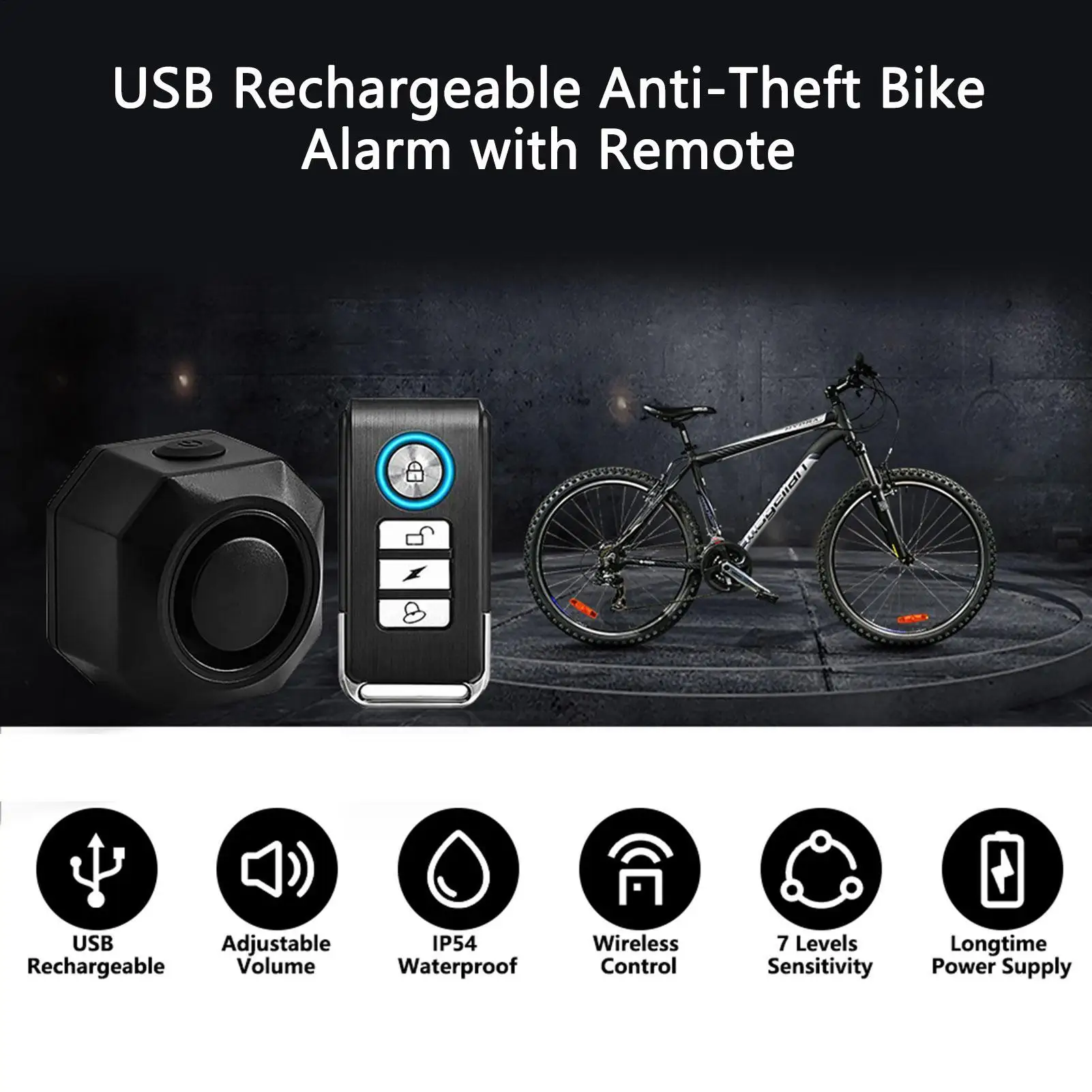 

Велосипедные сигнализации для электровелосипедов, 110 дБ, громкая, водонепроницаемая, система безопасности для велосипедов, вибрационная сигнализация для скутеров, мотоциклов, автомобилей, прицепов