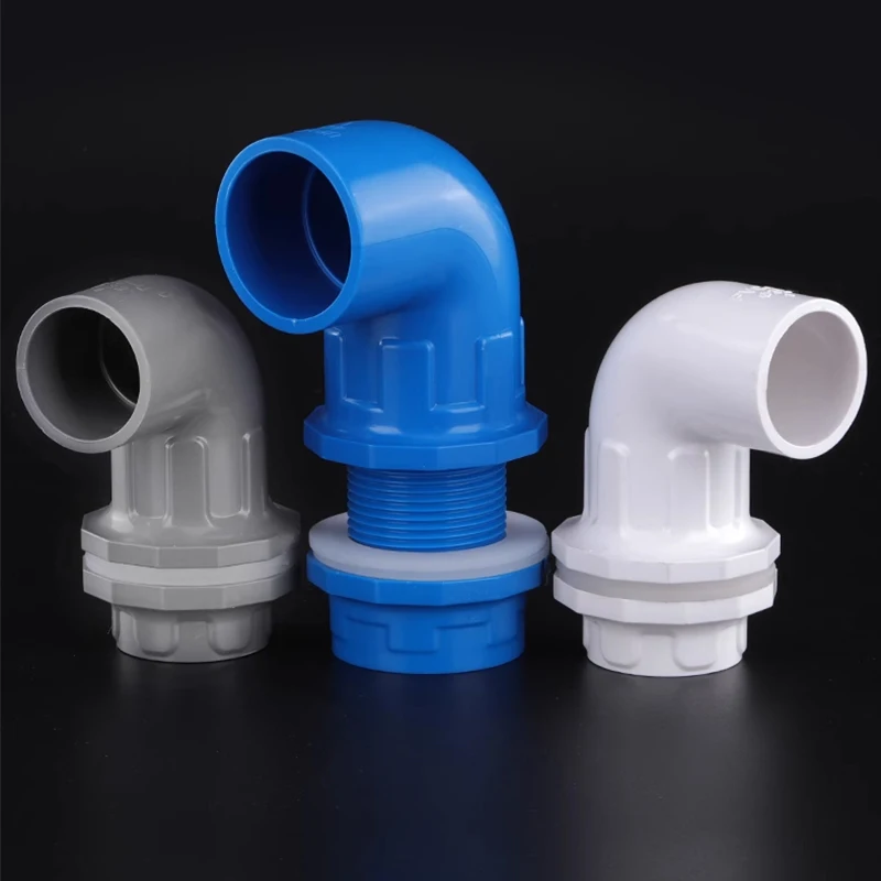 20~50mm PVC Pipe Aquarium Fish Tank 90° Elbow Drainage Connector Garden Irrigation Water Supply Tube Drain Inlet Outlet Joints