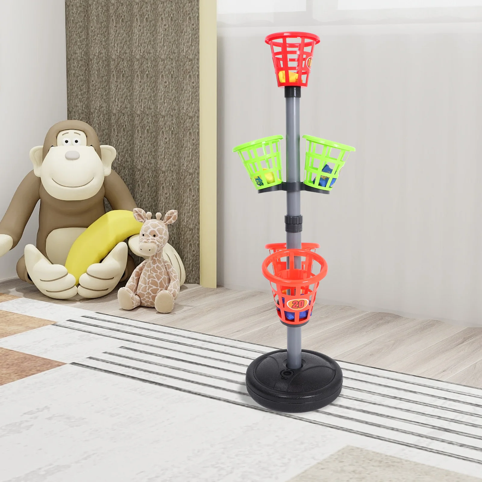 لعبة رمي كرة السلة على شكل حقيبة الرمل للأطفال والكبار في الأماكن المغلقة والخارجية، دلو رمي الهدف، المهارات الحركية التعليمية #5