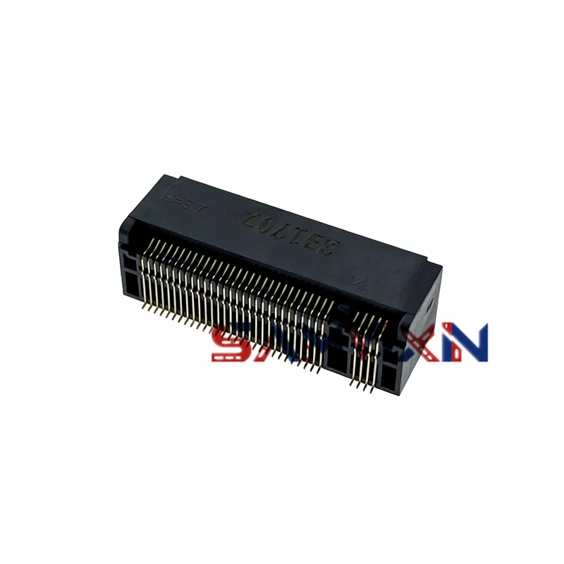 APCI0155-P001A (10piece) M.2 NGFF Socket Connector 75Pin Vertical 6.7mm Height for SSD 2242 2280, Original In Stock