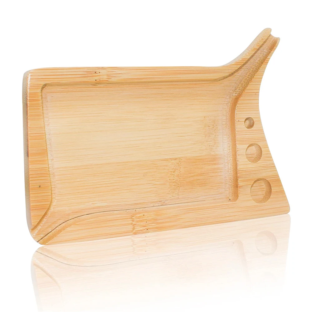 Multipurpose Wood Herb Tobacco Rolling Tray with Funnel Tool Loader Cones Bamboo Rolling Tool Smoking Accessories