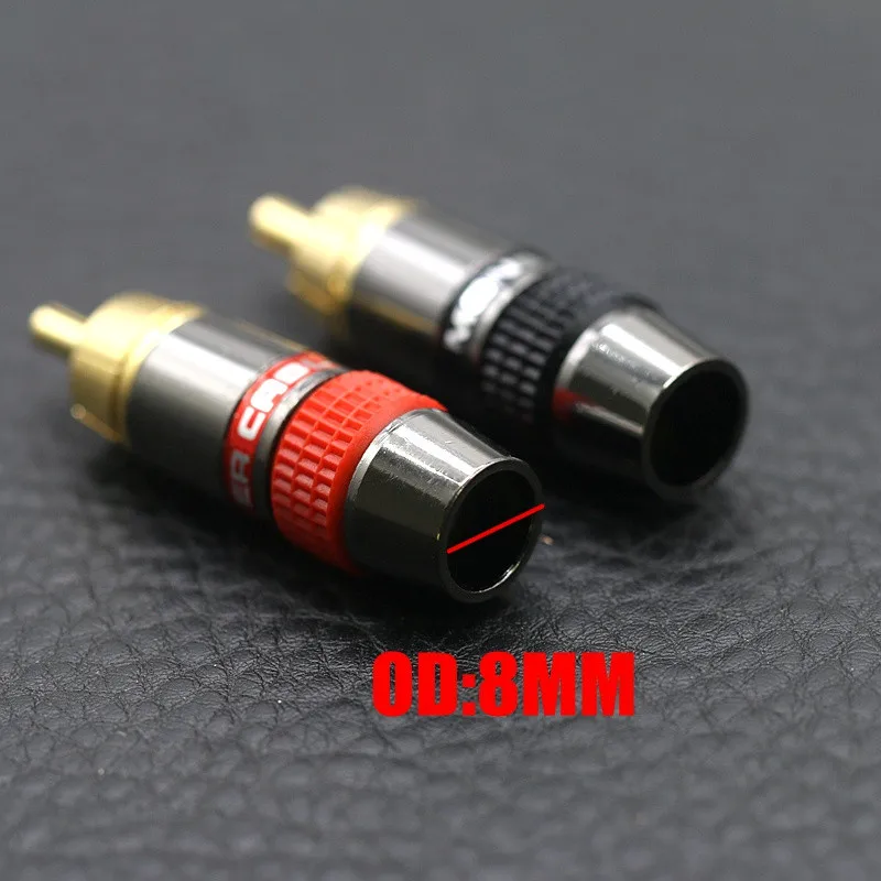 الوحش RCA المتحمسين الصوت إشارة كابل لوتس التوصيل سدادة RCA النحاس النقي موصل 50/100 قطعة