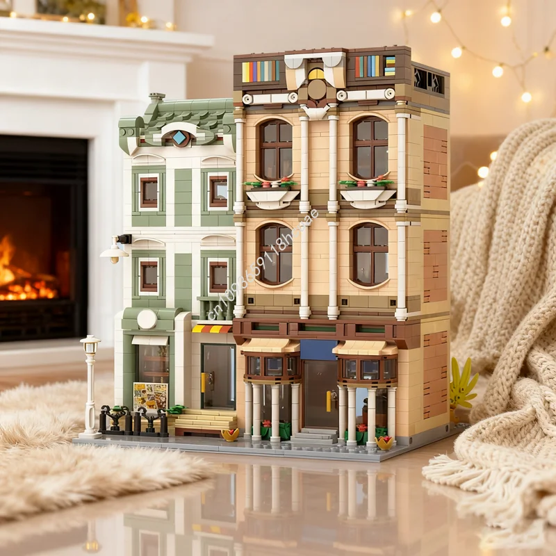 

2700pcs MOC Work Studio And Pharmacy Modulared Model Building Blocks Architecture Assemble Toy Idea Christmas Gift Brick Kids