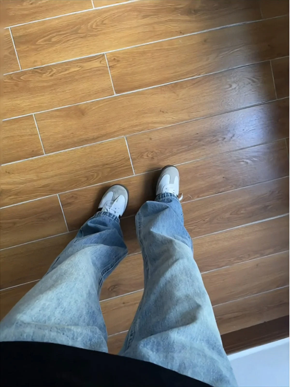 

American Retro Blue Bell Bottom Jeans Men Summer High Waist Straight Leg Long Trousers Trendy Brand Handsome Jeans