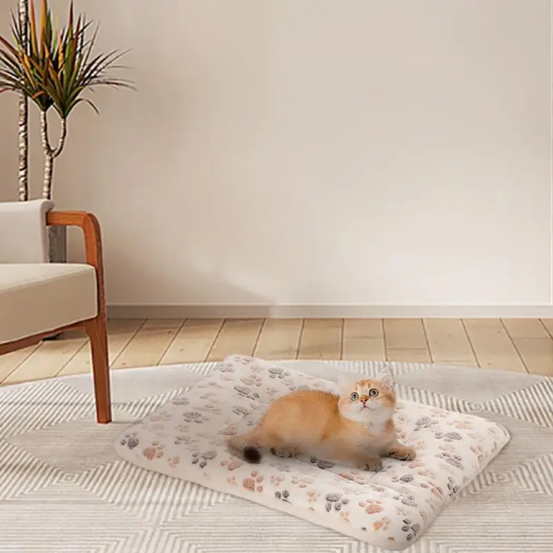 Fall/Winter Pet Sleeping Pad Soft Dog Bed Mats flannel PP cotton Pet Sleeping Bed Mats for Dogs Cute Pet Pad Warm Accessories