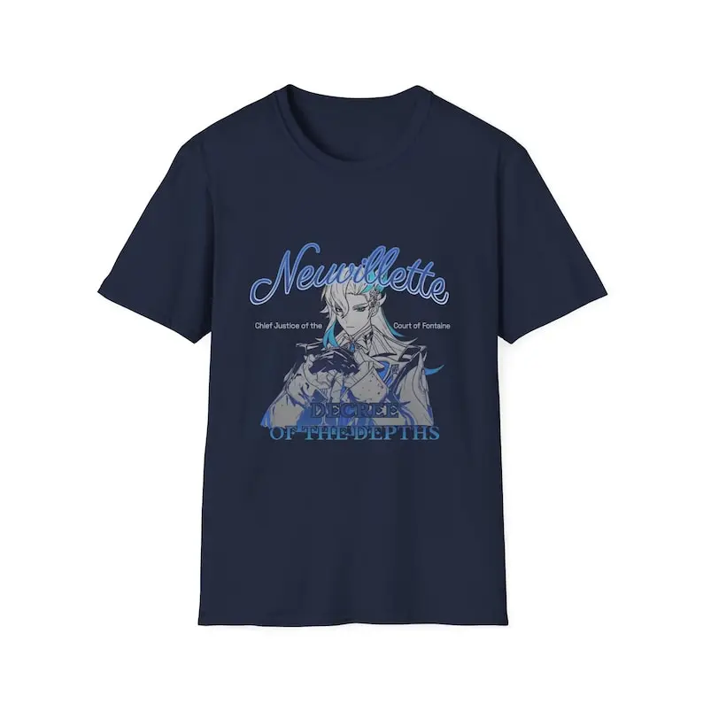 Neuvillette Genshin Impact Fontaine Manga Subtle Graphic T-shirt