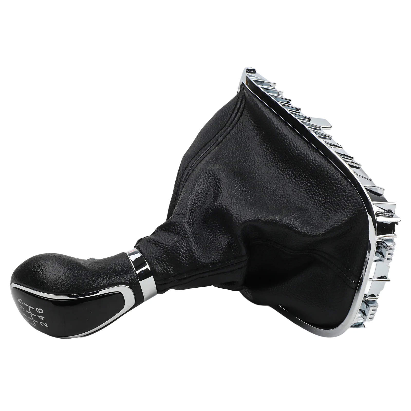 6 Speed Knob Gear Shift Knob ABS And PU Leather Material Easy Installation Components Enhanced Driving Comfort