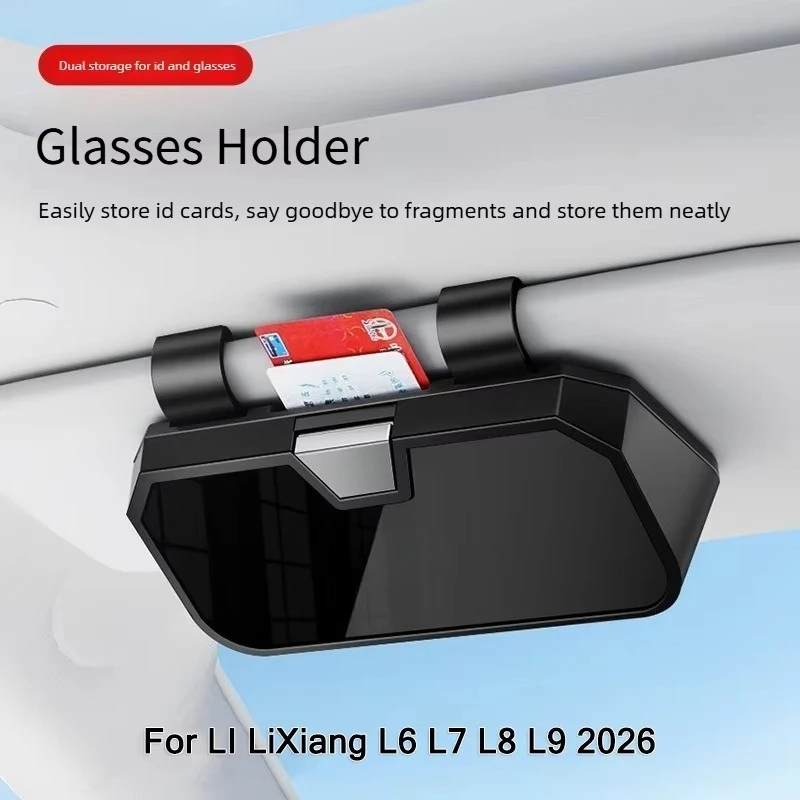 For Li LiXiang L7 L8 L9 2026 2025 2024 Car Visor Sunglasses Glasses Case Glasses Holder Clip Box Car Lenses Holder Accessories