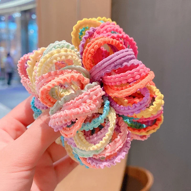 50 قطعة من ربطات الشعر بلون الحلوى للفتيات، رباط شعر مرن للأطفال، ربطات شعر مريحة وعصرية، إكسسوارات للأطفال