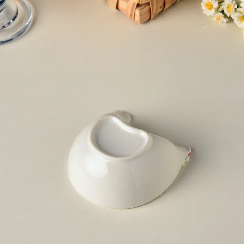 2pcs ceramic chicken seasoning dish, household storage box, mini bowl