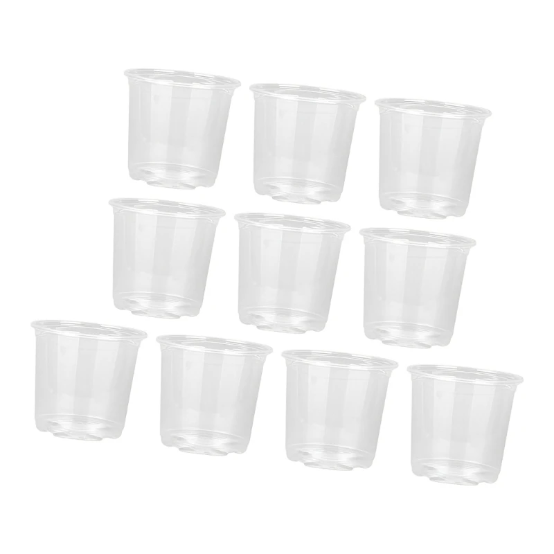  Modern Styles Flower Container Large Clear Nursery Pots with Drainage Hole