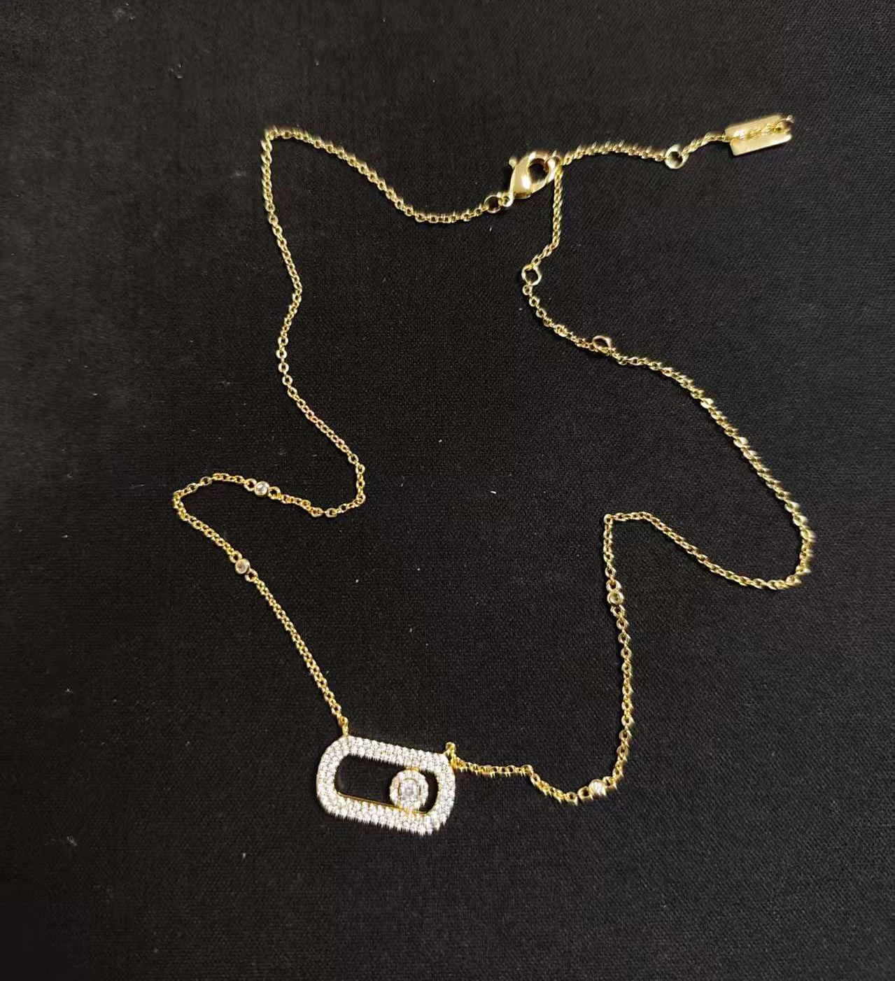 

Подвеска из стерлингового серебра 925 пробы с подвижным цирконом, минималистичный роскошный дизайн, универсальная для повседневной носки и вечеринок, идеальный подарок для подарка