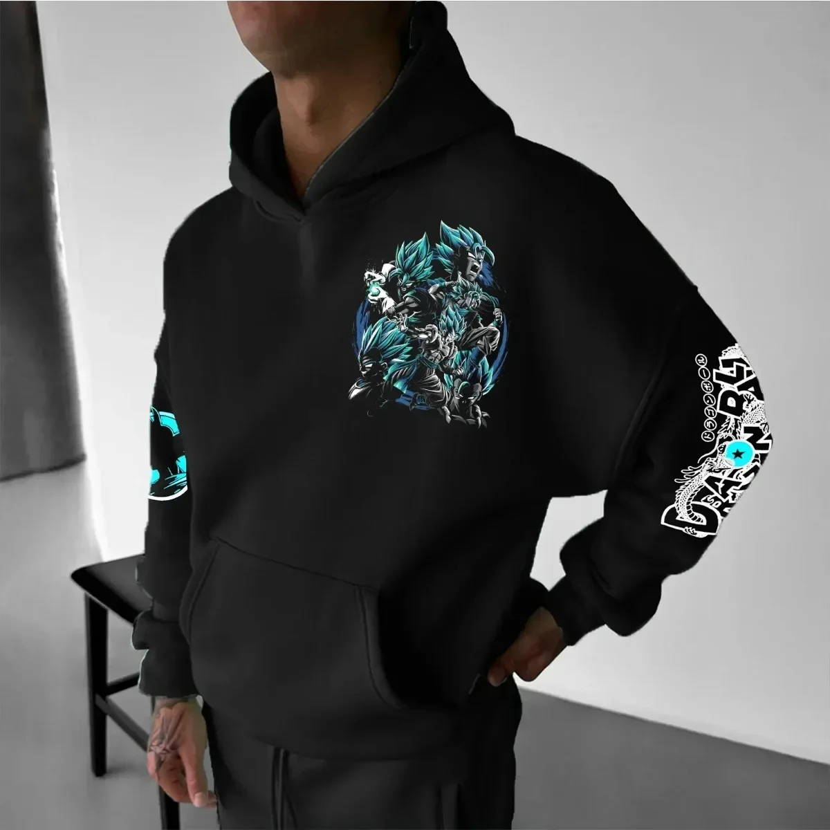 Dragon ball tendência explosão majin buu gráfico hoodie das mulheres dos homens primavera outono anime streetwear moletom casual unisex roupas