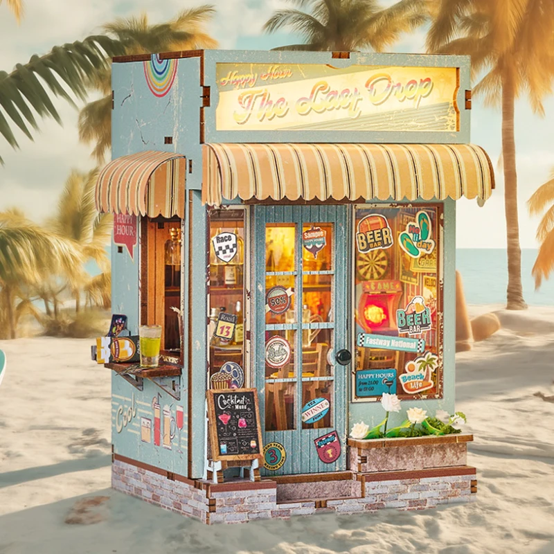 

DIY Wooden Miniature Building Kits The Last Drop Cottage Doll Houses With Furniture 3D Puzzle Casa Dollhouses for Friends Gifts