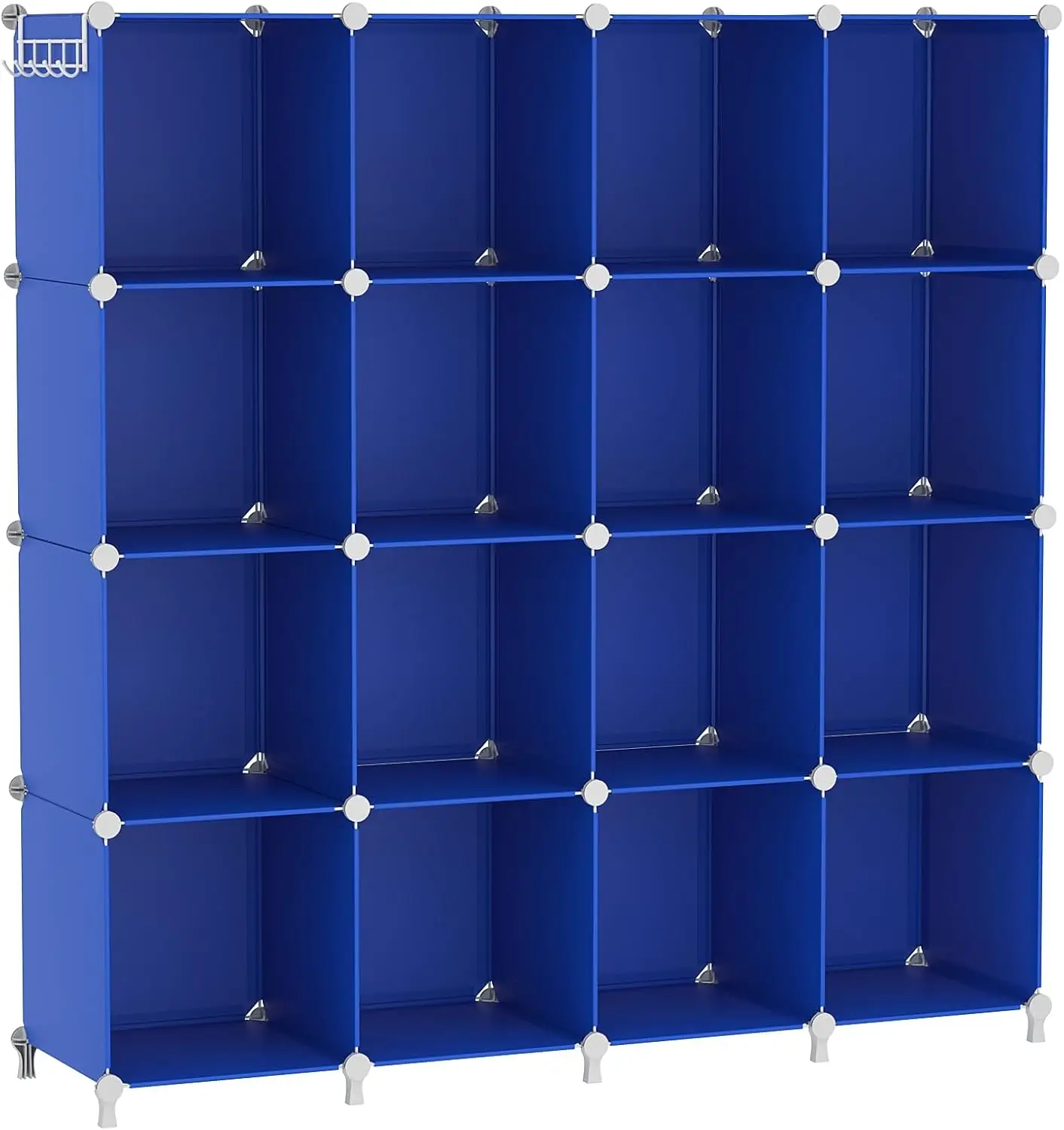 

16 Cube Storage Organizer, DIY Stackable Bookshelf for Bedroom and Home in Admiral Blue