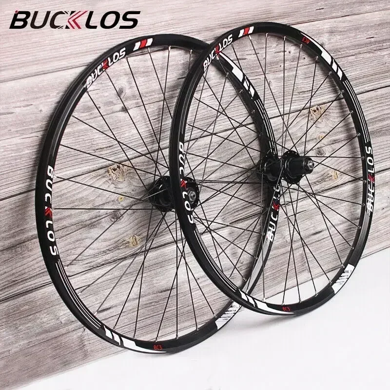 BUCKLOS 26/27.5/29in MTB Bike Wheelset 6-Bolt Disc Brake 8/9/10s Bicycle Wheels Double-Aluminum Wheel Hub 100*9mm 135*10mm