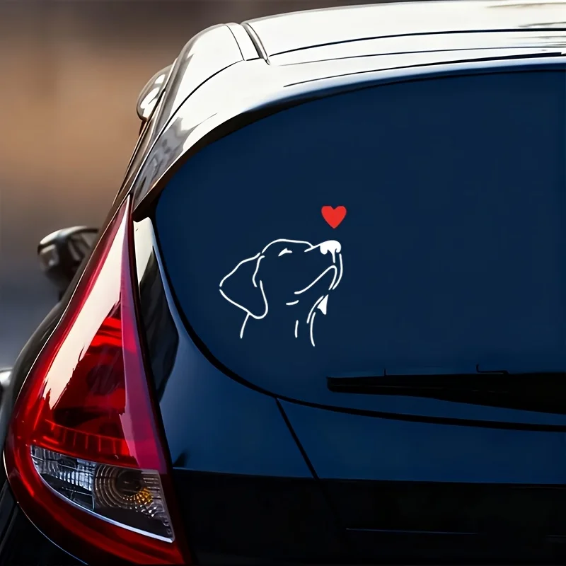 Niedlicher Labrador-Hund Transparenter Wasserdichter Vinyl-Aufkleber für Auto, Motorrad, Laptop, Kühlschrank-Dekoration
