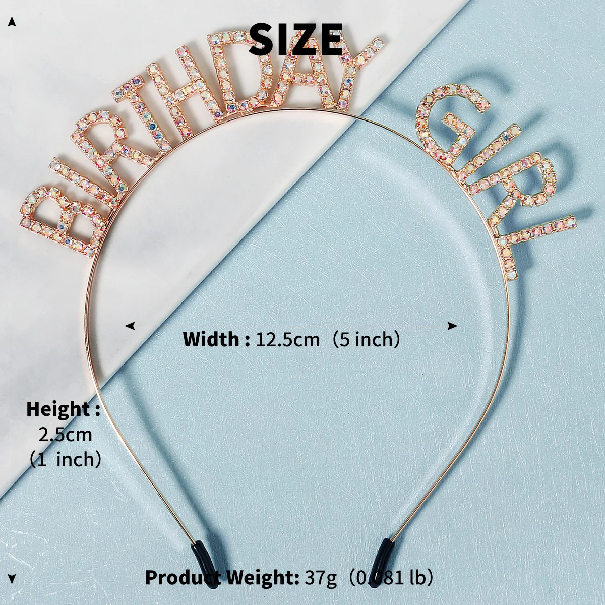 Braut Strass Alphabet Haar Hochzeit Fiesta Kopfschmuck für Frauen niedlichen Kinder Haarschmuck Haarschmuck Geburtstags geschenk – Detail 1