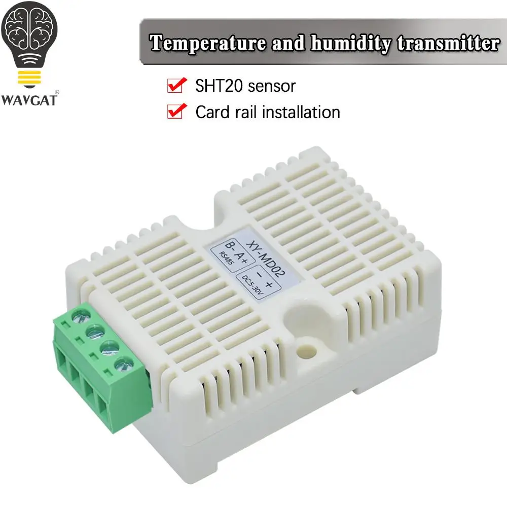 Temperature and Humidity Transmitter RS485 Serial Communica Temperature XY-MD02 Sensors Modbus RTU Acquisition Module SHT20