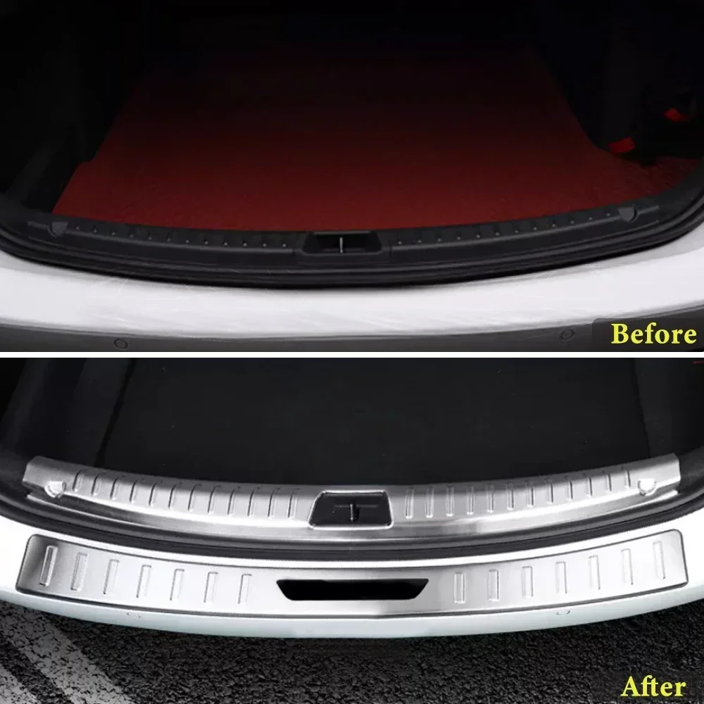 Trunk Bumper for Ford Mondeo G4 2022 2023 2024 Car Accessories Stainless Rear Fender Protector Sill Cover Sticker Decoration