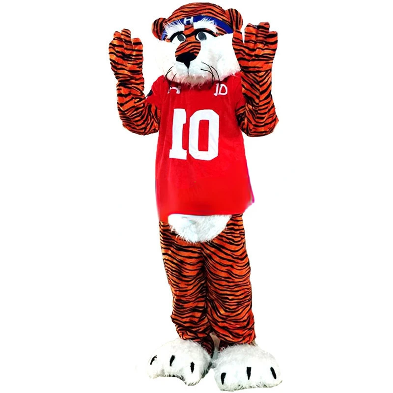 

Tiger Mascot Fursuit Costumes Cartoon Mascot Walking Puppet Halloween Cosplay Animal Costume Costume