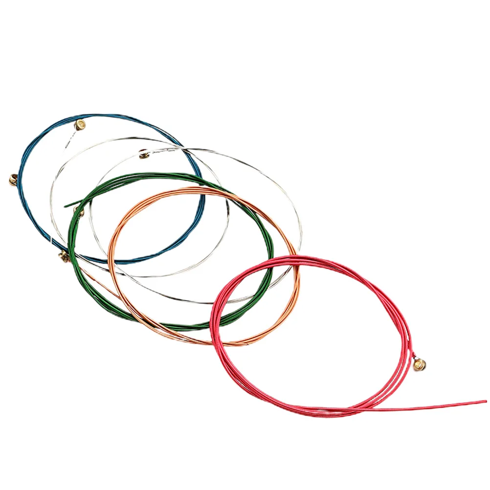 

6 Pcs Guitar Strings Acoustic Steel Durable Replacement Parts Instruments Accessories Sound Resonant Folk Classic Metal