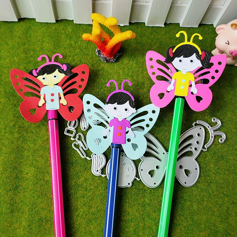 

New Boy girl Butterfly Angel Metal cutting die mould scrapbook decoration embossed photo album decoration card making DIY