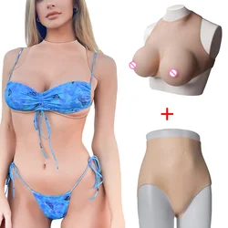 Silicone Artificial Boobs Cosplayer Male to Female Breast Forms Sexy Large Breast Prosthesis Transvestite Shemale Lifelike Tits