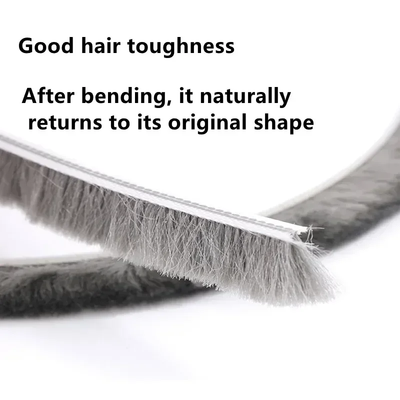 New Door Bottom Brush Seal Strip 100cm Insectproof Windproof Door Bottom Seal Strip Door Sweep Seals Soft Brush Home Hardware image 5