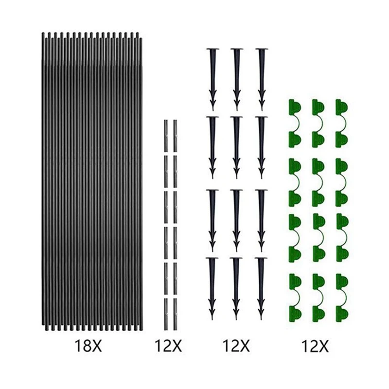Ogrodowa zestaw obręczy szklarniowa, zestaw składanych włókien ogrodniczych, wspornik tunelu do sadzenia łuków szklarniowych