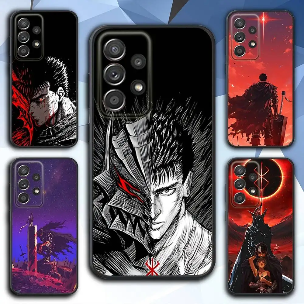 

B-Berserk Comics G-Guts Phone Case For Samsung S 25,24,23,22,30,21,10,9,Ultra,Plus,Lite,FE,4,5 G Soft Black Case