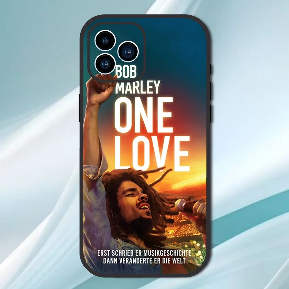 Movie Bob Marley One Love Phone Case For iPhone 13 12 11 14 15 Pro XS Max XR X 8 7 6S 6 Plus SE 2020 Soft Back case