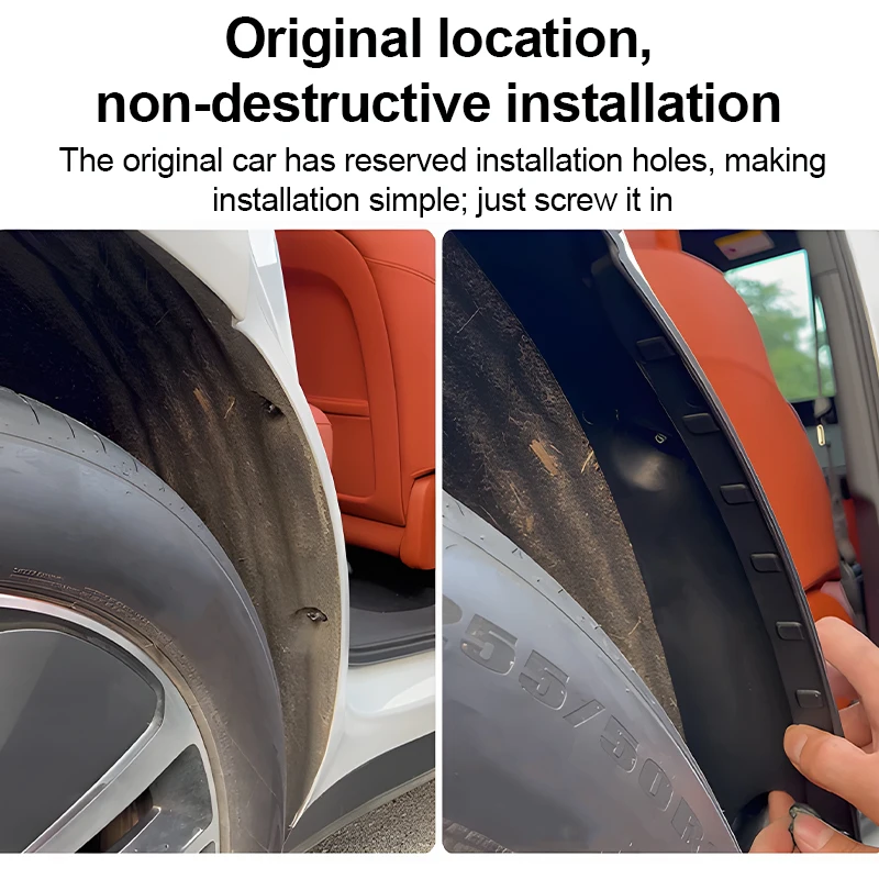 رفرف الطين للسيارة لملحقات Volkswagen VW ID.4 ID.5 2025-2020 واقيات الطين المقاومة للخدش وواقي العجلات الخلفية الأمامية #6