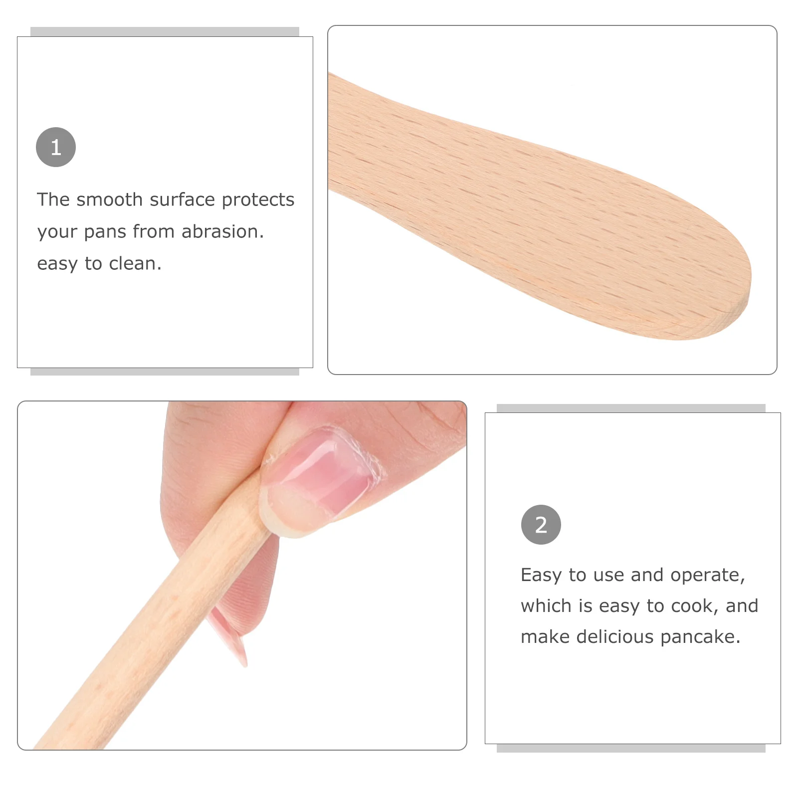 

1 set 1 Set Wooden Crepe Spreader Pancake Spatula Kit Household Kitchen Accessory Pancake Maker Tool Set Wooden Kitchen Utensils