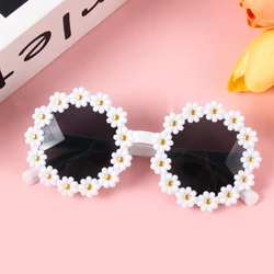 5pcs Colorful Daisy Flower Sunglasses Photo Glasses Kit Kids Girls Birthday Party Decor Summer Party Photo Props Wedding Favors
