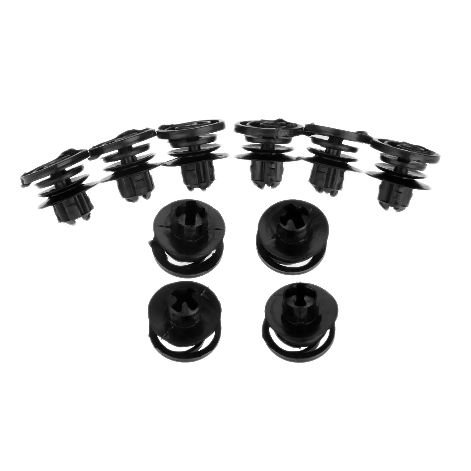 

10pcs Black Clips for Car Trunk Roof Door Panel Surrounds 21mm X 20mm Car Replacement Universal Type Parts Tools