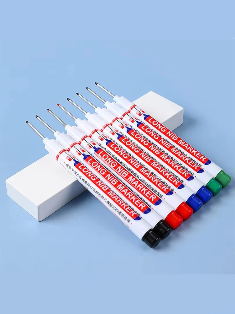 10 sztuk/zestaw wielofunkcyjny 20mm głęboki otwór z długą stalówką marker do metalowego pióra perforującego wodoodporne łazienka narzędzie do dekoracji drewna — zdjęcie 2