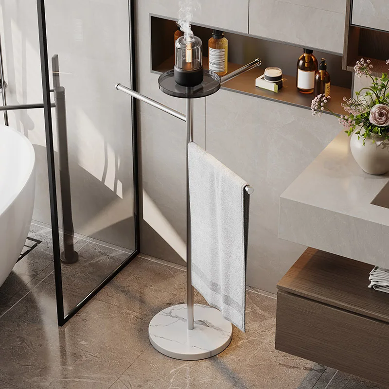 Solid thickened floor-standing bathroom storage rack bathroom towel rack