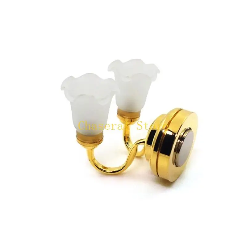 1:12 Dollhouse Mini Living Room Bracket Light Simulation Living Room Wall Sconce Mini Wall Lamp Kid Dollhouse Furniture view 2