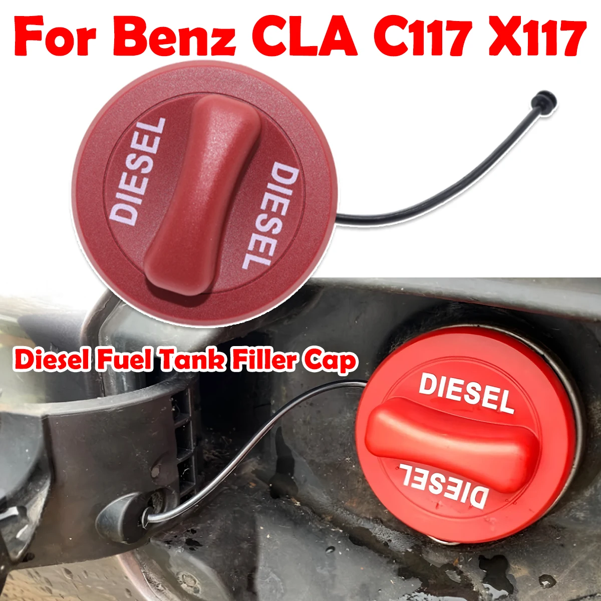 

Auto Diesel Fuel Tank Filler Cap Cover For Benz CLA C117 13-2019 X117 2015-2019 A2224700005 A2224700105 A2224700205 A2224700605