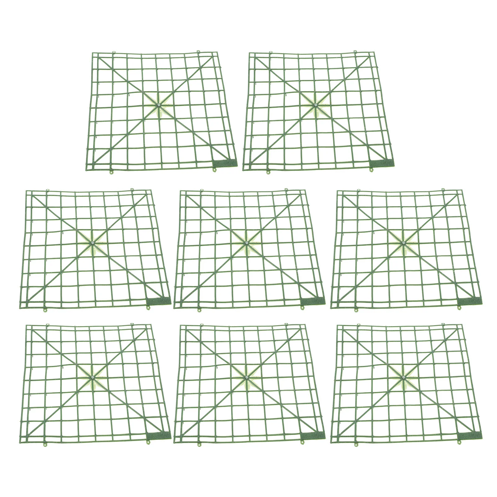 8 Pcs Row Flower Arrangement Grid Racks Shelf Plastic Frames Holder Bases Fixers Arranging Holders DIY