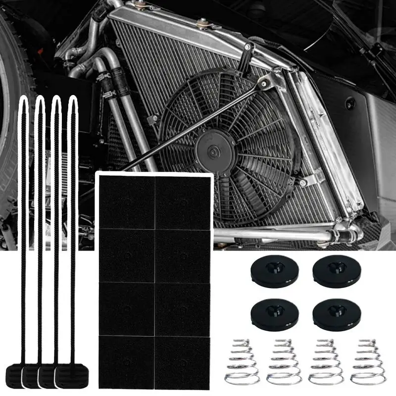 Fan Mounting Kit Electric Radiator Fan Ties Straps Mounting Set Fan Push Through Radiator Tie Strap For Electric Cooling Fan And